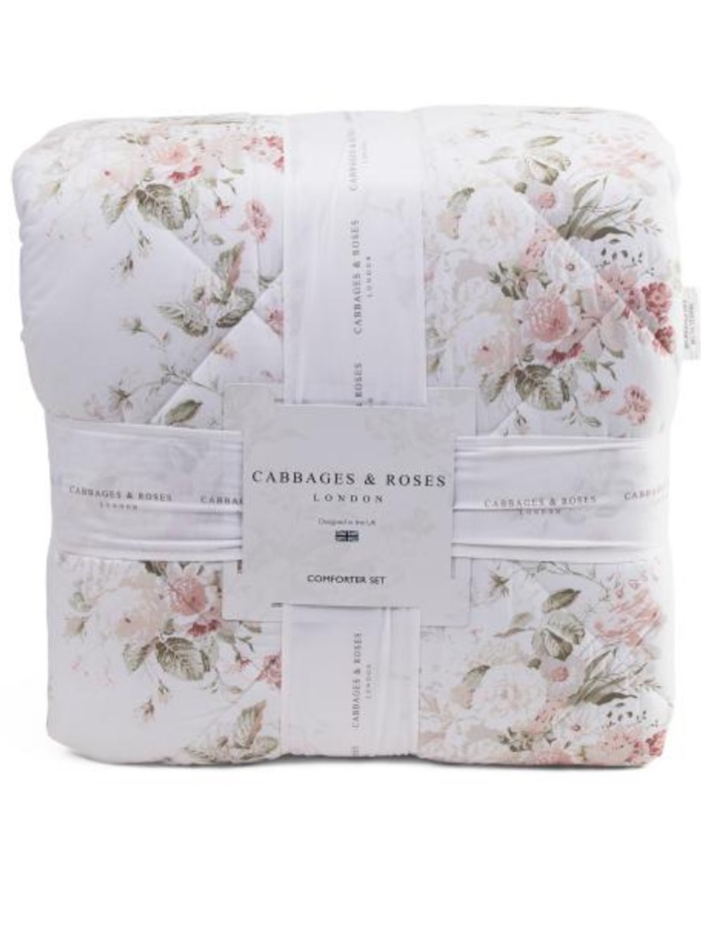 Cabbages & Roses Blush Floral Comforter Set